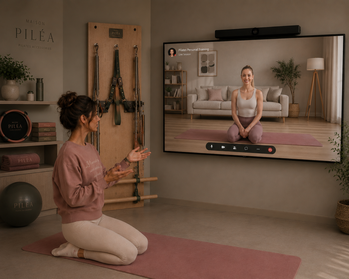 Juliette begleitet eine Personal-Training-Session live per Video
